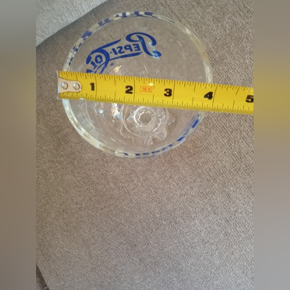 Vintage Pepsi Cola Dimpled Glass Footed Goblet - Picture 9 of 11